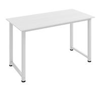 HOMCOM Table d'ordinateur Table de Salle à Manger 120L x 60l x 76H cm Blanc Multifonction Grand Plateau Cadre Robuste en métal