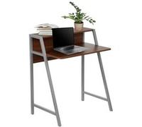Table d'ordinateur / bureau informatique DUMONT noyer / argent hjh OFFICE Noyer G