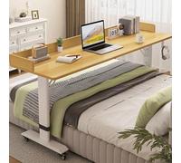 Table d'ordinateur mobile avec roulettes, table de chevet multifonction pour balcon et chambre à coucher, table de travail paresseuse mobile