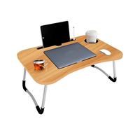Table d'ordinateur portable pliable Table d'ordinateur portable,avec,pieds,pliables,,avec,fente,de,tasse