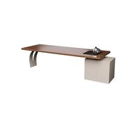 Table d'ordinateur Table de bureau Banc de travail en bois massif avec armoire latérale, table à thé pour chaises, convient également pour l'étude à la maison et le salon Vanity Desk Gaming Desk