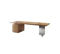 Table d'ordinateur Table de bureau Établi simple en bois massif pour petits espaces, bureau de bureau superviseur indépendant moderne individuel, adapté aux études, aux entreprises Vanity Desk Gaming