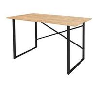 Table du bureau, meuble du bureau coloris chêne cambrian, noir - longueur 120 x profondeur 60 x hauteur 75 cm - PEGANE - Bois