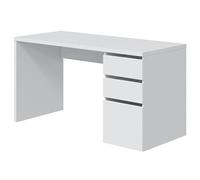PEGANE Table du Bureau, Meuble du Bureau réversible en Bois Coloris Blanc artik - Hauteur 74 x Longueur 60 x Profondeur 138 cm