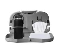 Table du siège d'auto - plateau monté sur dossier universel avec insert de tasse intégré, fort bureau de voiture pliable | Sépartie d'espace ergonomique Sépargne de travail portable, plate-forme de pa