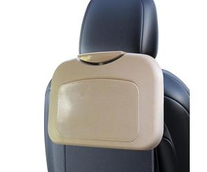 Table du siège d'auto - plateau monté sur dossier universel avec insert de tasse intégré, fort bureau de voiture pliable | Sépartie d'espace ergonomique Sépargne de travail portable, plate-forme de pa
