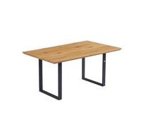 Table é manger carrée extensible HOME DELUXE AVENCIA avec pied en U - 160-200 x 100 cm Chéne Clair