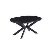 Table é manger ovale extensible HOME DELUXE AVENTI avec piétement étoile - 160-200 x 100 cm Chéne Foncé