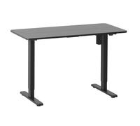 Table électrique ergonomique, hauteur réglable, plateau noir 120x60, structure couleur noire, commande tactile, hauteur de 68c