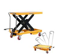 Table élévatrice à ciseaux robuste avec roulettes pivotantes verrouillables, capacité de 1500 kg, idéale pour les usines et les supermarchés