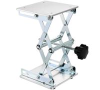 Table élévatrice de labo en Acier Inoxydable 304, 10kg, Plateau de Levage Manuel réglable 75-260mm, résistante à la Corrosion pour expériences de Physique, Chimie et biologie,150x150mm