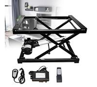 Table élévatrice électrique à ciseaux avec télécommande sans fil pour réglage de la hauteur et cadre de levage à commande manuelle