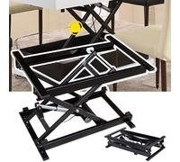 Table Élévatrice Électrique Table élévatrice électrique à Ciseaux pour café, Support à café avec Cadre en Fer, avec télécommande Filaire, capacité de Charge de 80 kg, pour Les Repas à domici