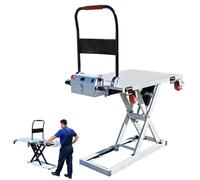 Table élévatrice électrohydraulique à ciseaux 300 kg le 4 roues Diable avec batterie plate-forme de levage hydraulique pour marchandises 115 x 75 cm Établi Solut
