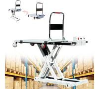 Table élévatrice hydraulique à ciseaux - élévateur électrique compact pour un transport facile, design à plat polyvalent pour un levage et un chargement efficaces