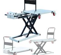 Table élévatrice hydraulique électrique à ciseaux, capacité de 300 kg, plate-forme de 120 x 70 cm, chariot robuste avec roues pour une manipulation et un transport faciles, parfait pour l'entreposage