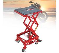Table élévatrice hydraulique pour moto, fonctionnement à pédale, capacité de 136 kg, idéale pour l'entretien et le rangement du vélo