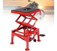 Table élévatrice hydraulique pour moto, fonctionnement à pédale, capacité de 136 kg, idéale pour l'entretien et le rangement du vélo