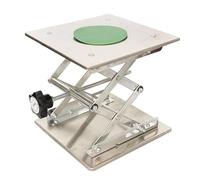 Table élévatrice manuelle en acier inoxydable, support de cric de laboratoire portable pour voitures télécommandées, plate-forme élévatrice miniature compacte, 150 x 150 mm