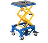MSW - Leve Moto Hydraulique Roulant Moto Cross Enduro Béquille Atelier Elevateur 150kg - Blanc, Noir, Argent