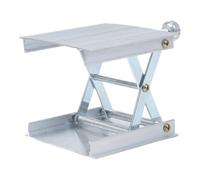 Table élévatrice pour défonceuse avec structure en aluminium pour le travail du bois, gravure, établi avec montage du niveau à bulle et contrôle fiable de la hauteur (argenté)