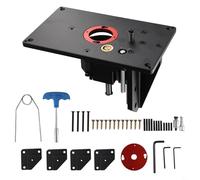 Table élévatrice pour défonceuse de 65 mm avec base de levage inversée en alliage d'aluminium, réglage de la hauteur de 0 à 57 mm, compatible avec Woodwor de 25 à 50 mm