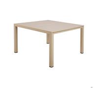 Table en alu carree extensible 120x120- 180 cm coloris Creme