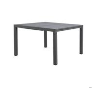 Table en alu carree extensible 120x120- 180 cm coloris Gris