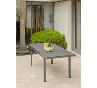 DCB Garden Table de jardin Dania – Alu & Spraystone, rallonge automatique 160–210 cm Gris anthracite