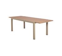 Table en aluminium extensible 180-240 cm plateau bois Creme