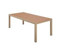 Table en aluminium extensible 200-300 cm plateau bois Creme