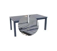 Table en aluminium extensible 8 à 10 personnes Santorin Teck grisé Gris G