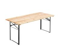 Table en bois 180 cm brasserie pieds pliants Ensemble Brasserie - Oviala
