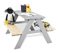 Pinolino Table Et Bancs De Pique-Nique D'enfants Nicki Für 4 Bois Gris