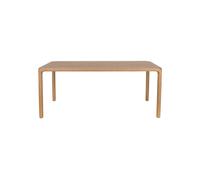 Table en bois beige, 6 places, plateau rainuré en V, pieds en frêne - Zuiver - 160x90x75 cm