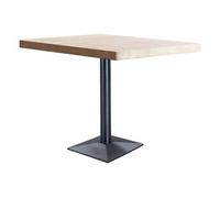 PEGANE Table en Bois Coloris chêne Nordique et Pieds en métal Coloris Noir - Longueur 80 x Profondeur 60 x Hauteur 74 cm
