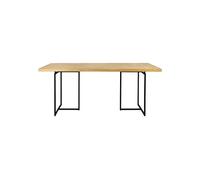 Table en bois de chêne beige, 8 places, rectangulaire, verni - Dutchbone, Class - 180x90x75 cm