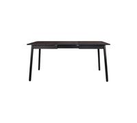 GLIMPS - Table extensible S en bois noir Noir
