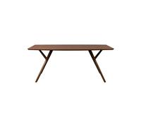 Table en bois de noyer marron, 4 places, rectangulaire, table haute, style années 50 - Dutchbone, Malaisie - 180x90x74 cm