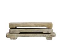 Table en bois de teck blanchi avec finition antique vintage pour s'asseoir sur le sol, planche en bois de méditation antique portable, Chowki, Pooja Petite table tabouret pour prières quotidiennes