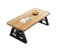 Table en Bois Massif réglable en Hauteur, Conception de Levage de manivelle pour Le Salon ou Le Bureau d'étude, Haut Robuste 3.2cm, Meubles économiseurs d'espace pour Les Petits Appartements, 90x50cm