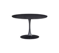 Table en bois noir, ronde, 3 places - Woood, Sammy - Ø120 H75 cm