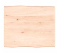 Table en chêne massif marron clair 40 x 40 x 4 cm avec bords vivants Idéal pour table basse de cuisine, table de salle à manger, poste de travail ou comptoir