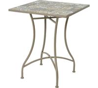 Table en métal/mosaïque Couleur : brun 58x58x72cm Modèle Bistro pour l'extérieur