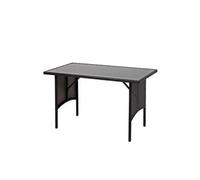 Table En Polyrotin Hwc-G16, Table De Jardin, Salle À Manger, Gastronomie 112x60cm Noir Noir