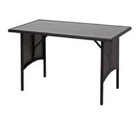 Table en polyrotin MENDLER HWC-G16, table de jardin, gastronomie 112x60cm noir Noir G