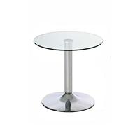 Table en verre - CLP - IKARUS - Ø 60 cm - Hauteur 70 cm - Aluminium robuste