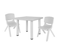 Bieco table pour enfant avec 2 chaises - Intérieur et extérieur - Empilable et anti-basculement - Table de bricolage et peinture
