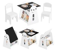 Table enfant avec 2 chaises - WOLTU - 2 en 1 : table d’activités et chevalet - Plateau pivotant