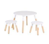 Table enfant avec 2 tabourets BLANC Judy Wild